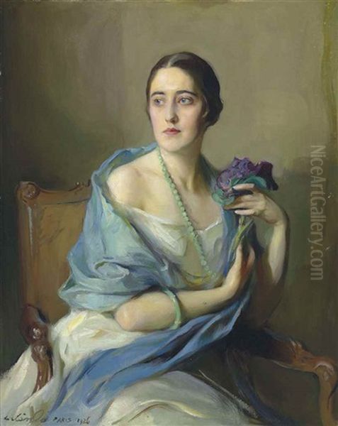 Portrait Of A Lady, Probably Helene (elena) Mier De Suberveille, Nee Elena Mier Y Cuevas - view 1