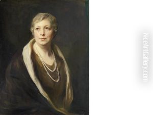 Portrait Of Mrs Olive Thring by Philip Alexius De Laszlo