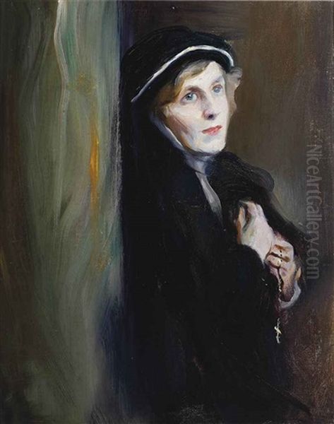 Portrait Of Mrs Edwin Konstam, Nee Mary Beatrix Loyd (1885-1989) - view 1
