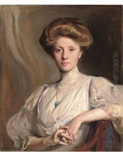 Portrait Of Miss Faith Moore, Seated by Philip Alexius De Laszlo