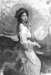 Lady With A Dog by Philip Alexius De Laszlo