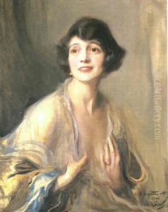Portrait Of Helen Henschel, Lady Claughton by Philip Alexius De Laszlo