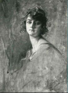 Female Portrait Study by Philip Alexius De Laszlo