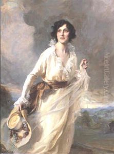 Portrait Of Lady Crosfield by Philip Alexius De Laszlo