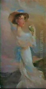 The Green Parrot by Philip Alexius De Laszlo