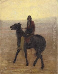 An Indian Scout Rider by Gaspard Latoix