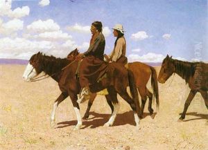 Two Indians On Horseback by Gaspard Latoix