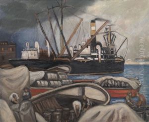Boats In A Port by Mikhail Latri