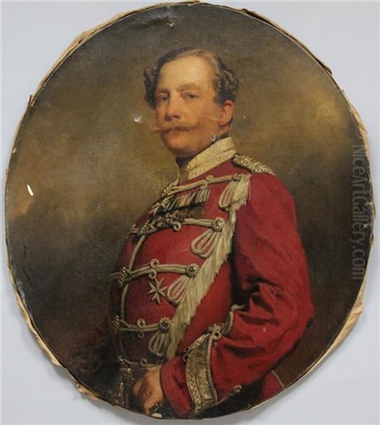 Zwei Portraits. A) Darstellung Des Ludwig Wilhelm Von Graevenitz (1791-1871), Oberst Und Kommandeur Des 4. Reiter-regiments Im Konigreich Wurttemberg, In Uniform (2 Works) - view 1