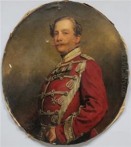Zwei Portraits. A) Darstellung Des Ludwig Wilhelm Von Graevenitz (1791-1871), Oberst Und Kommandeur Des 4. Reiter-regiments Im Konigreich Wurttemberg, In Uniform (2 Works)