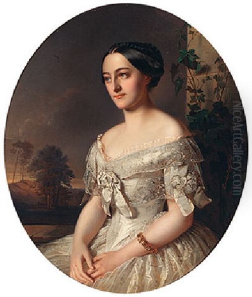 Portrait Of Pauline Furstin Von Hohenlohe Ohringen Prinzessin Zu Furstenberg - view 1