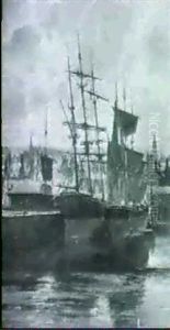 By The Quayside by Charles James Lauder