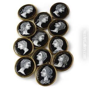 Plaques Depicting The Twelve Ceasars (set Of 12)