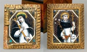 Saint Dominique (+ Sainte Catherine De Sienne; Pair) by Jacques Laudin the Younger