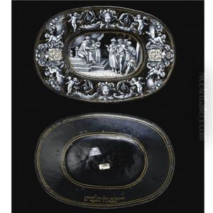 Dish With Christ Before Pilate by Jacques Laudin the Younger