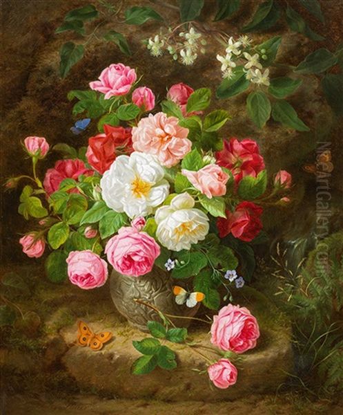 Bouquet Of Roses In A Vase - view 1