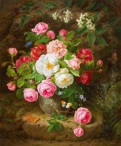 Bouquet Of Roses In A Vase