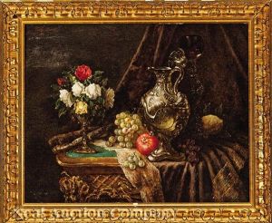 Still Life With Flowers, Fruit, Ewer And Carafe