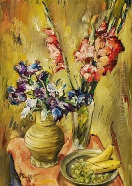 Still Life With Gladiolas And Fruits - view 1