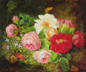 Rosen Auf Einem Wiesenstuck by Josef Lauer