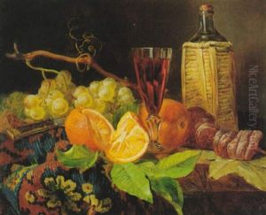 Still Life With Grapes, Figs And Oranges