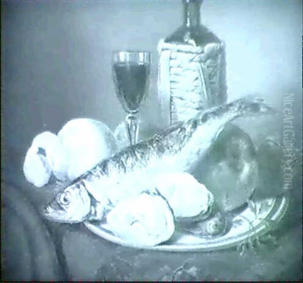 Stilleben Mit Fisch Und Austern - view 1
