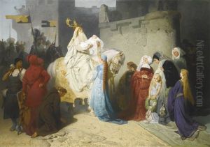 Merlin Presenting The Future King Arthur by Emil Johann Lauffer