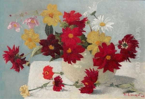 Bouquet De Dahlias Et De Zinnias - view 1