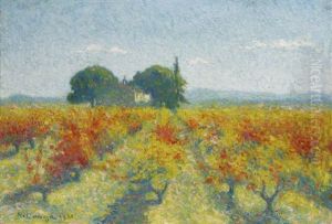 Cailhau, Vignes En Automne Devant Notre-dame-des-pres by Achille Lauge