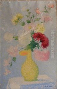 Bouquet De Eurs Dans Un Vase Vert Bouquet De Eurs Dans Un Vase Vert