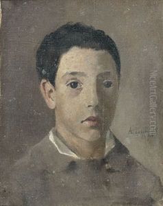 Portrait De Pierre Lauge (fils De L'artiste) by Achille Lauge