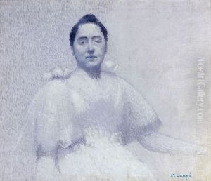 Portrait De Femme (mauve) by Achille Lauge