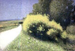 Paysage A La Route Poussiereuse Paysage A La Route Poussiereuse