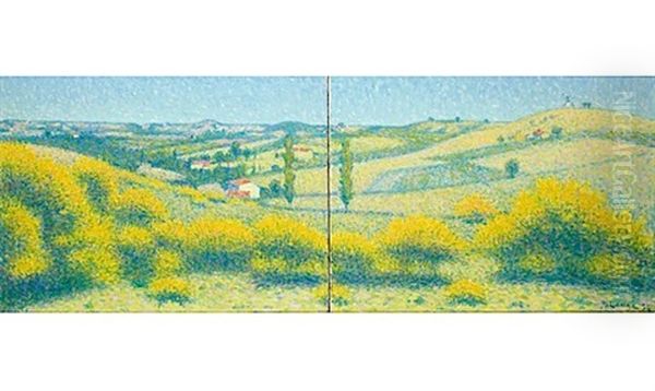 Le Moulin De Gatimel Aux Environs De Cailhau (diptych) - view 1