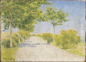 Paysage (+ Sketch, Verso) by Achille Lauge