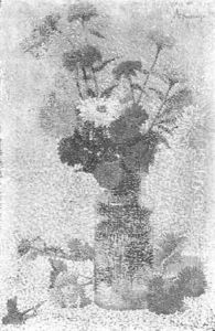 Bouquet De Fleurs Dans Un Vase by Achille Lauge