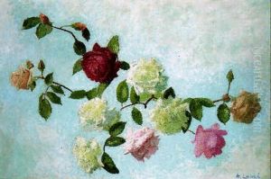 Etude De Roses by Achille Lauge