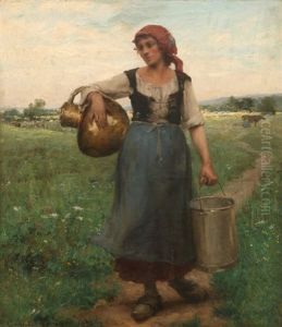 Milkmaid Returning From Her Labors