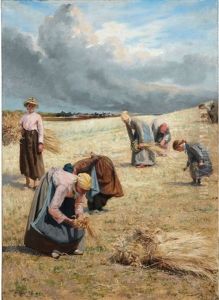 Les Glaneuses Avant L'orage by Georges Laugee