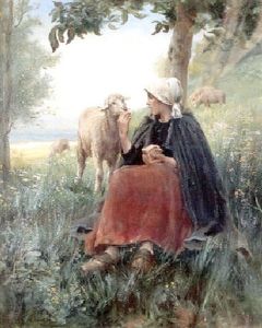 Bergere Et Moutons Bergere Et Moutons