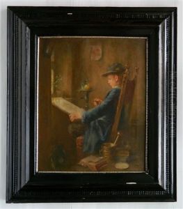 Artist At Work by Anton Laupheimer