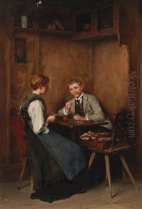 Young Pair In Conversation