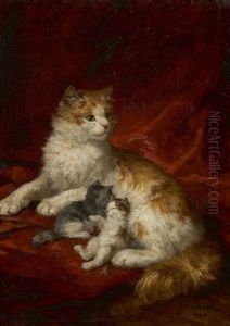 Chatte Et Chatons by Marie Yvonne Laur
