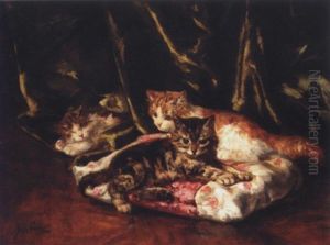 Three Kittens by Marie Yvonne Laur