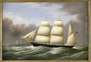 The Barque 'alfred Hawley' Off Beachy Head by R Bell