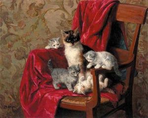 Une Chatte Et Ses Chatons by Marie Yvonne Laur