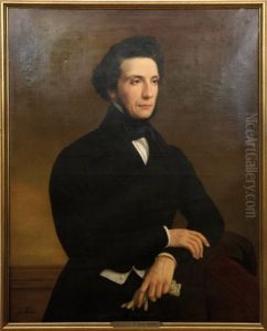 Portrait D'homme En Habit Noir by Jules Laure