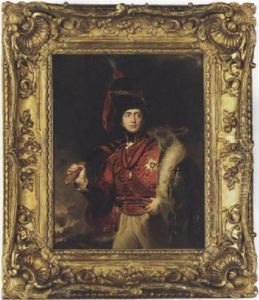 Portrait Of Lord Charles Stewart, Later 3rd Marquess Of Londonderry, In A Hussar Uniform With The Peninsular War Ribbon And Medal by Samuel Laurence