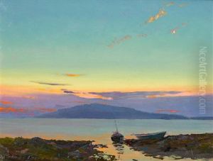 Boats At Sunset by Sydney Mortimer Laurence