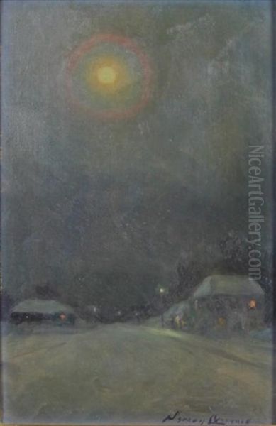 Moonlight Snow Scene - view 1